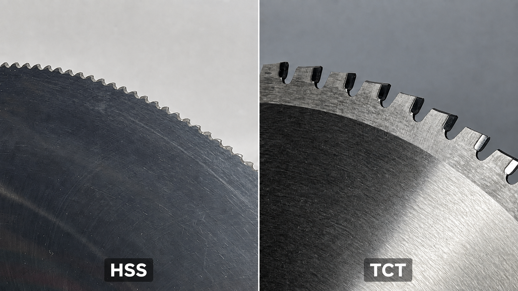 Дисковые пилы по стали TCT с твердосплавными напайками и HSS перед заточкой